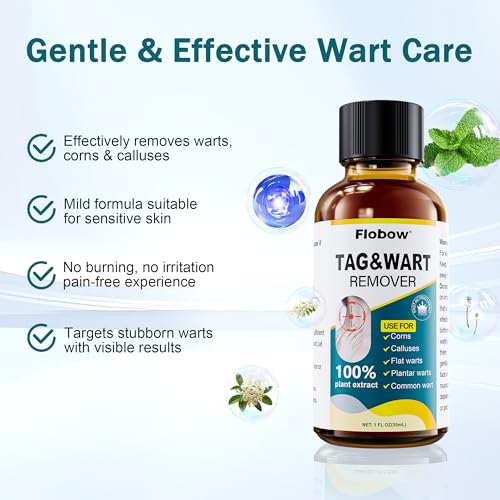 Image of TAG WART Remover, Freeze Off Liquid with 17% Salicylic Acid - Fast-Acting Freeze Off Treatment for Common & Plantar Warts,Flat Wart, Corns - for Feet, Hands & Body (1oz)