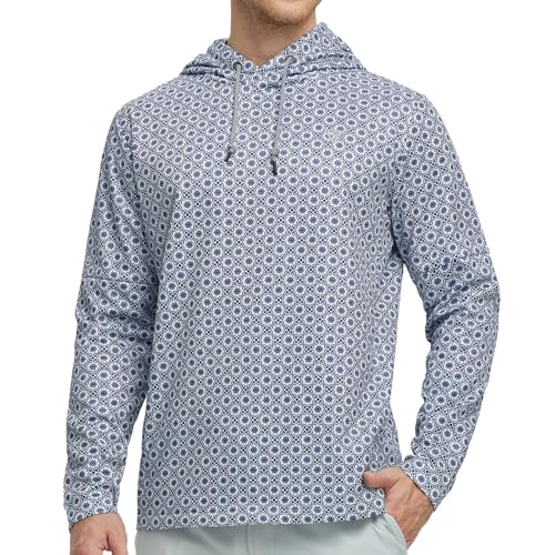 Hoodies for Men Golf Fleece Hooded Sweatshirts Dry Fit Athletic Lightweight Casual Midlayer Mens Hoodies Pullover