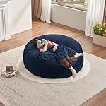 Big Bean Bag Chairs for Adults 5FT Bean Bag Chair with Filler Included Memory Foam Chair Super Soft Plush, Living Room Furniture, Suitable for bedrooms, Dorm Reading Lounge Chairs(Blue) - Image 2