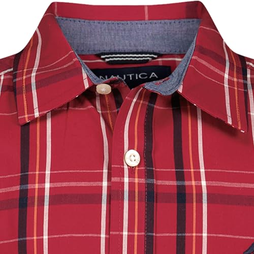 Image of Nautica Boys Long Sleeve Woven Button-Down Shirt, Comfortable, Classic Fit