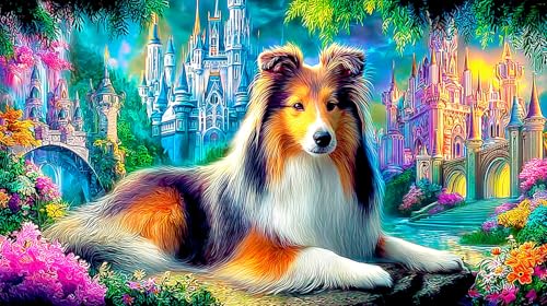 Puzzle de perro lindo para noches en familia, rompecabezas de 1000 piezas y 75x50 cm