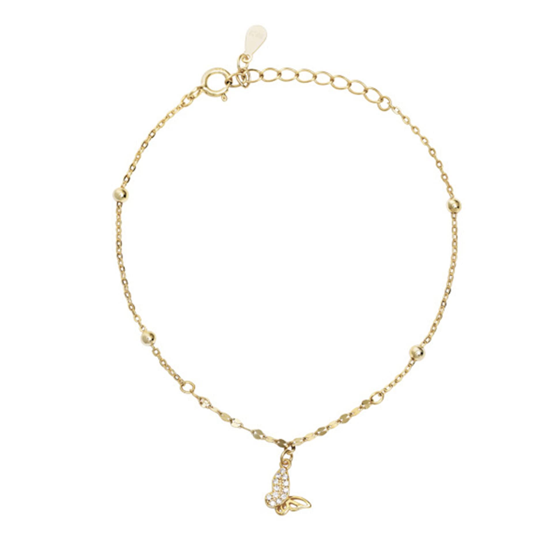 Armband für Frauen 925 mit Schmetterling, Zirkon, Geschenke für die Beste Freundin der Geburtstagskette ihrer Frauen Girls 15,5+3cm