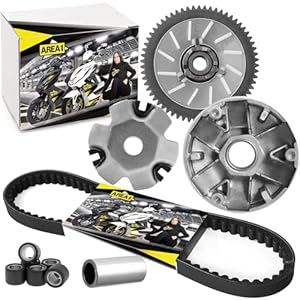 Area1 Variomatik + Keilriemen 10" für 50ccm 4Takt kompatibel für Nova Motors Energy, Estate, EVE, F10, F3000, Grace, GT 4, Milano, Retro Cruiser, Retro Star, City Star, Eco Fox