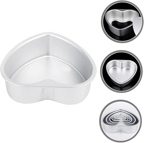 Miniatura 6 de TIDTALEO Molde para pastel de corazón, moldes para tartas de queso, molde para hornear pastel de queso, cortador de pastel para decoración de