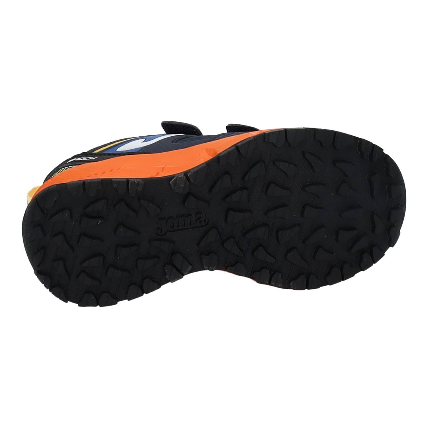 Joma JSHOW2503V Zapatillas Deportivas niño Joma Schok Naranjas y Azules con Cierre Adhesivo y Suela Antideslizante NIÑO Deportivos
