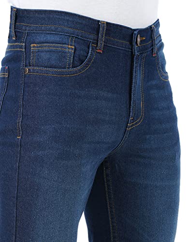 Image of INKD Men's Regular Fit Jeans - Mid-Rise | Cotton Blend | Stretchable Fabric | Classic 5 Pocket Styling | Men's Bottomwear (Available in Plus Sizes)