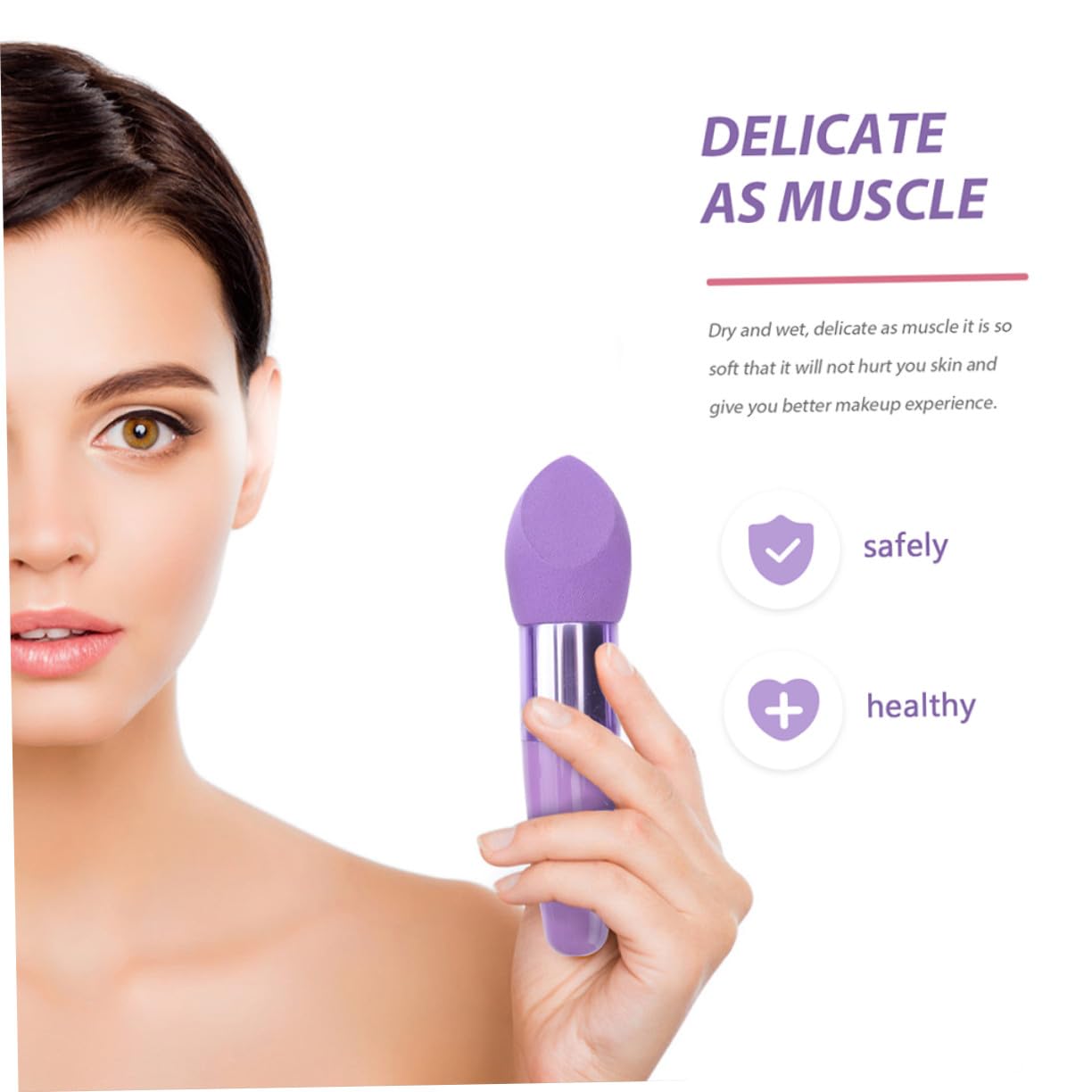 Make up Schwamm 6 Stück Hochdichter Latex Kosmetikpuff Hautfreundlich Tragbar Für Frauen Nassen Und Trockenen Auftrag