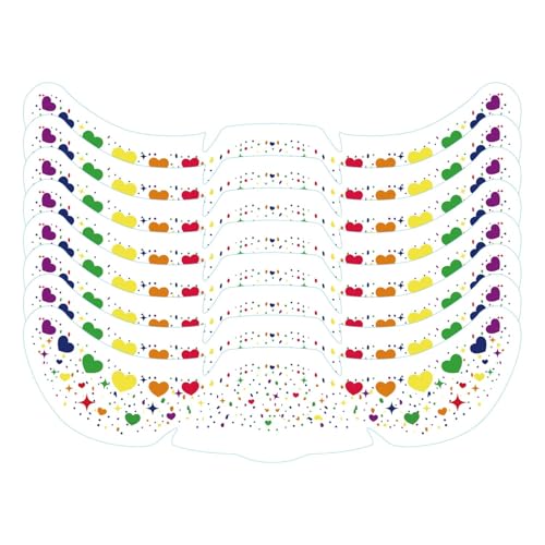 8 Fogli Tatuaggi Facciali con Lentiggini Glitter, Adesivi Scintillanti Colorati Impermeabili per Viso, Glitter Lentiggini Temporanei, Brillantini Viso Trucco Festival, Halloween, Carnevale, Feste