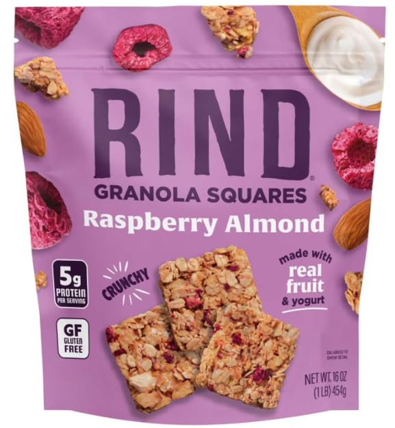 Rind Granola Squares, Raspberry Almond, 16 oz.