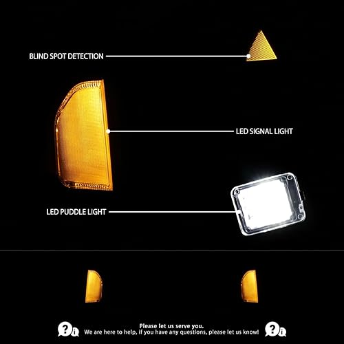 Miniatura 2 de AUTOZENSATION Compatible con Nissan Titan 2016-2022 cromado con calefacción punto ciego espejo de remolque de memoria