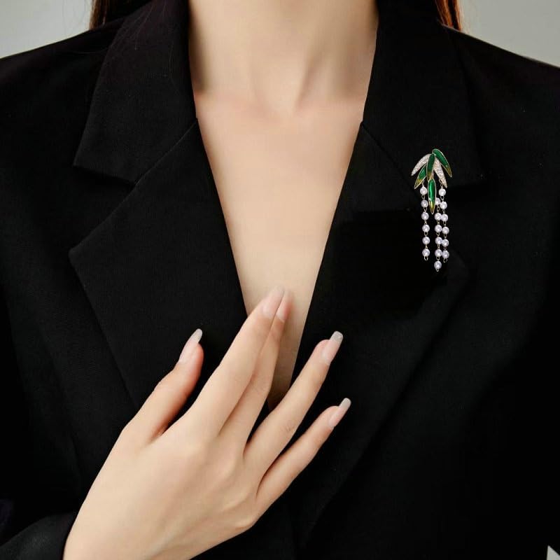 Cardigan anti- rétro broche décolleté épingles décoratives en perle