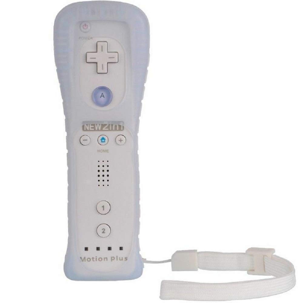 Built-in Motion Plus 2 in 1 Wireless Remote Controller Gamepad Joystick for Nintendo Wii/Wii U, w/Silicone Case & Hand Strap (Blue) : Video Games