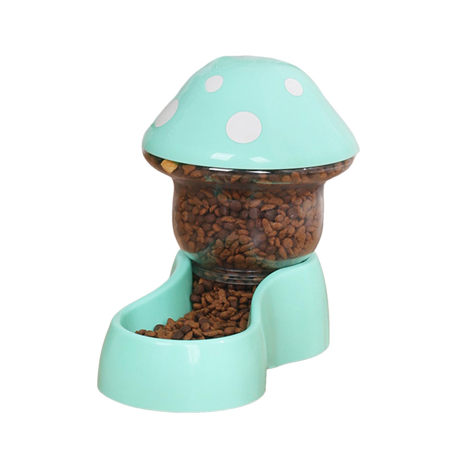 2025 Automatic Pet Feeder with Mushroom Shape for Cats Dogs Puppies Kittens Easy Clean Refill Dual Food Water Dispenser for Small Medium Pets at Home