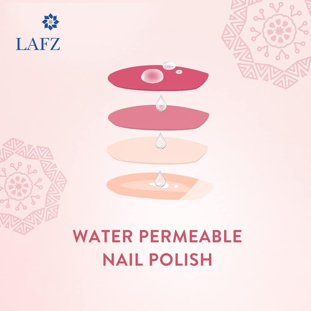 Lafz Breathable Nail Polish, Rich Glossy Finish, Halal Certified & Wudu Friendly, No Animal Ingredients, Single Coat Application, Made in Europe, 11ml (Tropical Teal)