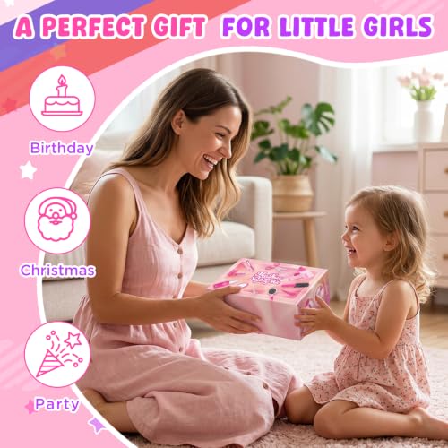Image of GAGAKU Hair Salon Toys for 3-8 Year Old Girls, Pretend Play Beauty Set with Sound Hair Dryer, Curling Iron, Straightener & Styling Accessories, Role Play Gift for Kids Age 4 5 6 7