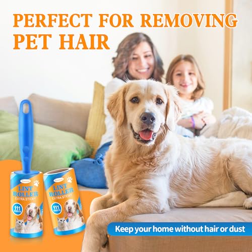 Image of Lint Rollers Extra Sticky,Lint Roller for Pet Hair Removal, 6 Pack Lint Roller Dog Cat Lint Remover for Clothes,Carpet