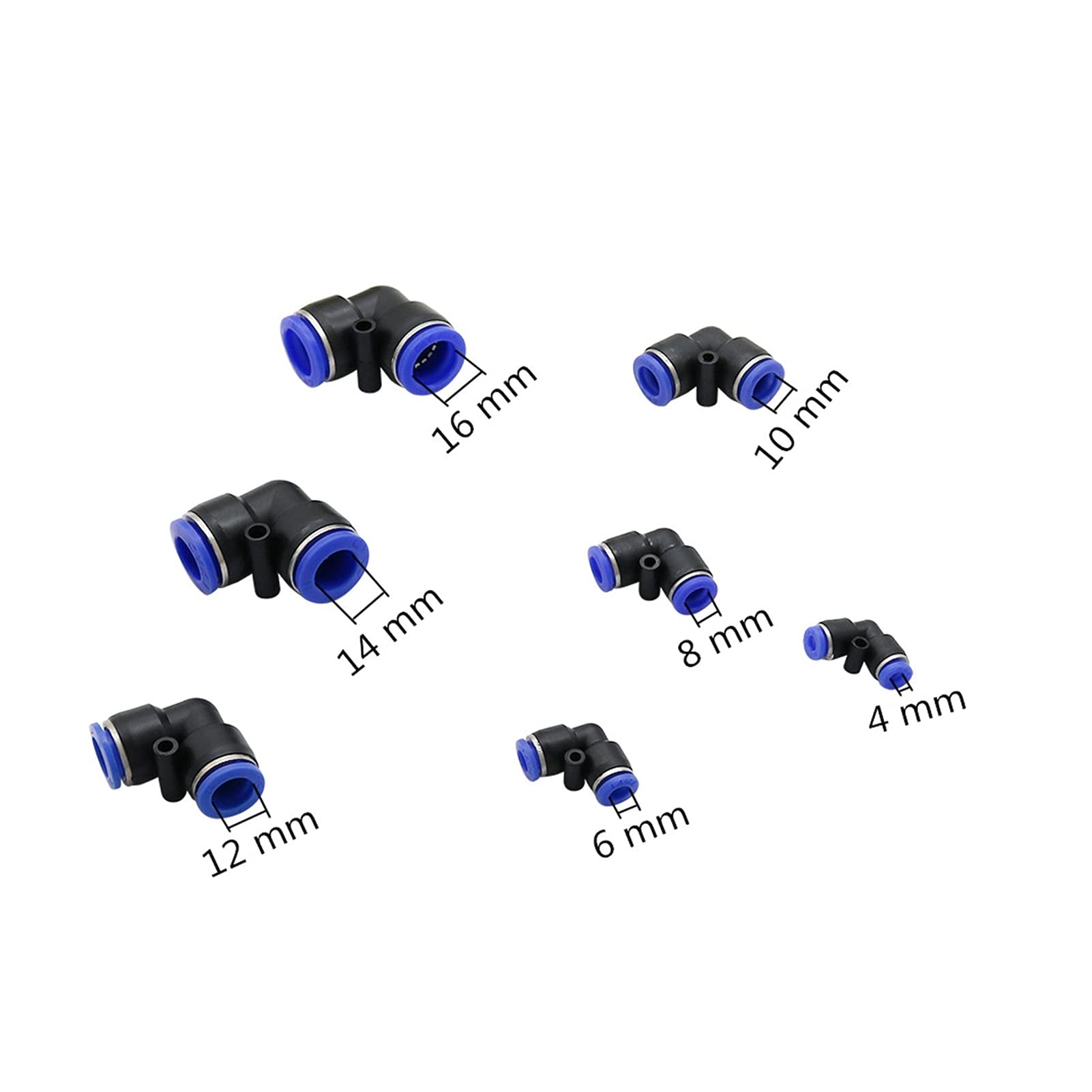 Utility Hose Butt Hose Connector Adapter 10 Pcs Elbow Equal Diameter Quick Coupling Garden Irrigation Atomization System Sliding Lock Quick Coupling Water Pipe Quick Coupling/Grey