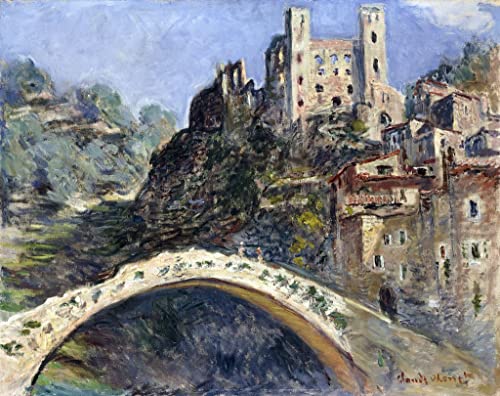 Tableau Dolceacqua Claude Monet impression d'art sur toile déco murale 60x90cm