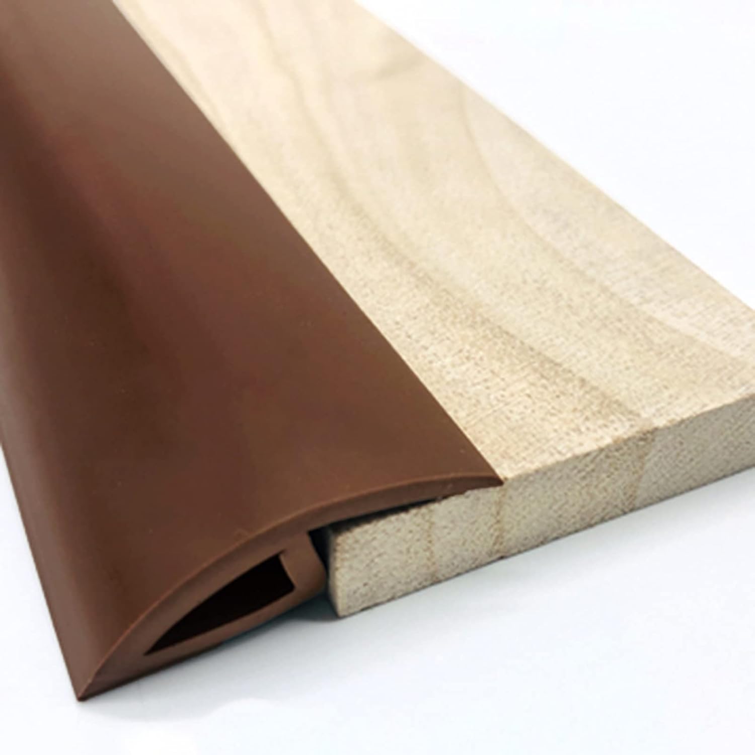 REMYS Doorway Uneven Floor Transition Strip, Floor to Wood Transition Threshold Strips, Self Adhesive Door Edge Cover, Carpet Edge Trimming Decoration for Uneven Floors/Vinyl Planks (Color : Black)