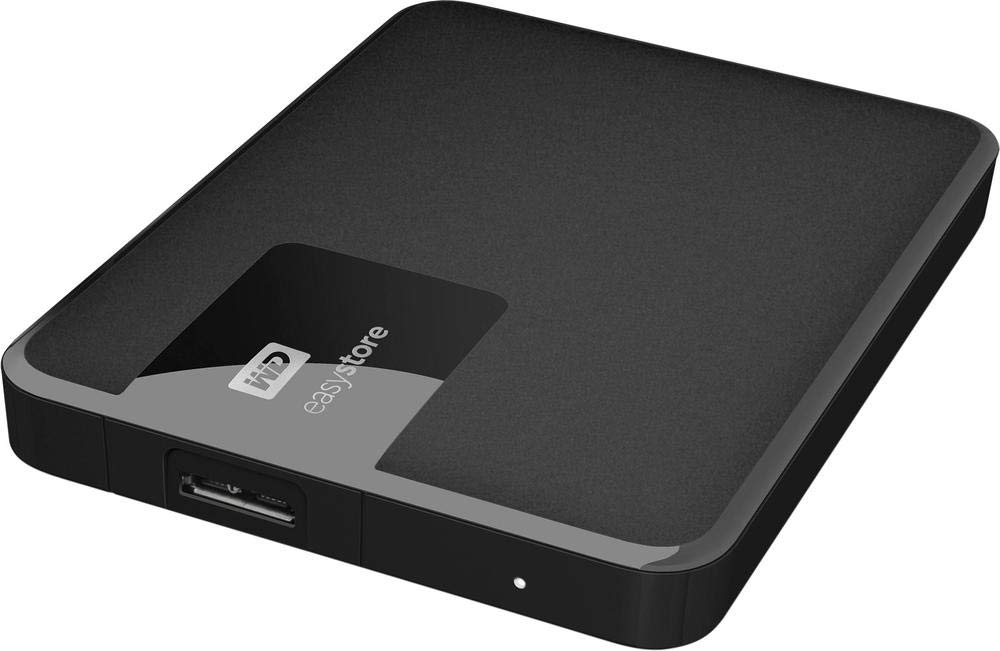 WD WDBKUZ0020BBK-WESN Easystore 2TB External USB 3.0 Portable Hard Drive - Black