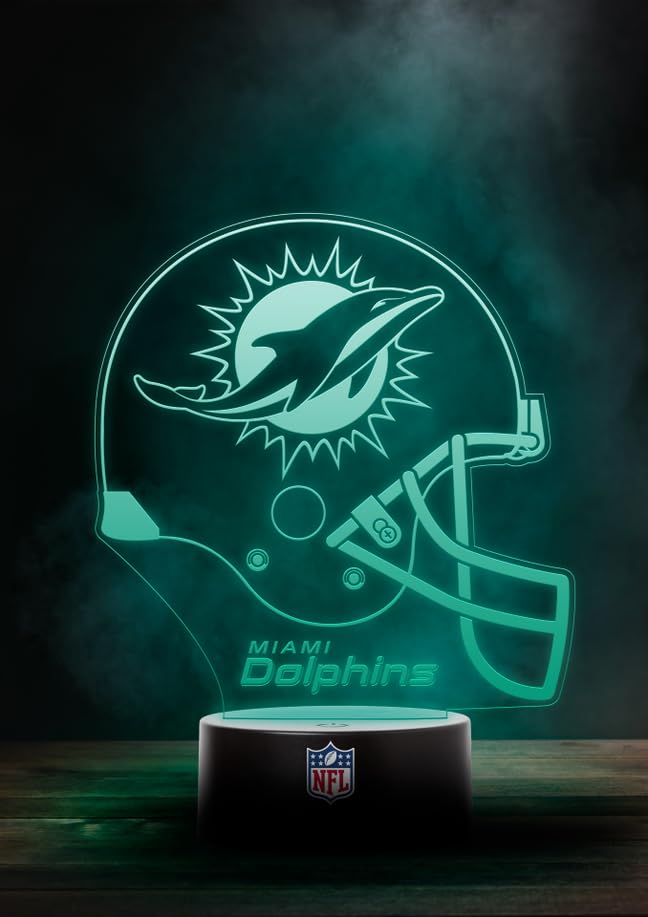 Great Branding Miami Dolphins NFL LED Lamp Light Logo Helmet Changing Mode with 6 Sporting Goods