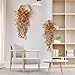 Artificial Fall Fake Flowers for Outdoor Fall Decoration,2 Pcs Faux Hanging Flowers Outdoor Fall Decor,UV Resistant Look Real Faux Mums Silk Flower for Outside Home Porch Patio Yard Balcony Planter