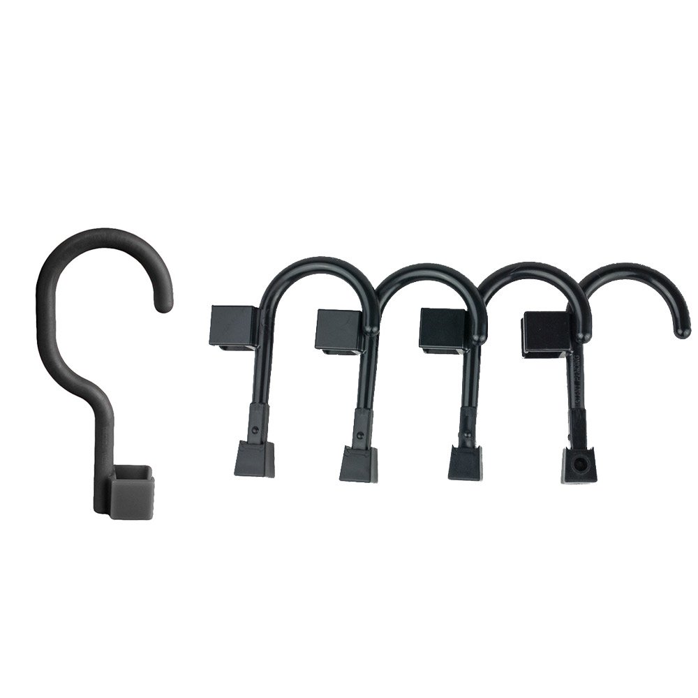 Global Door ControlsCloset Hanger and 4 Universal Hooks in Charcoal