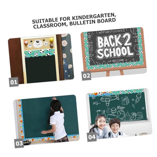 VILLFUL 60 Arkuszy Sports Bulletin Board Borders Basketball Classroom Decor Sport Ball Stickers for Classroom Door And Blackboard Decoration