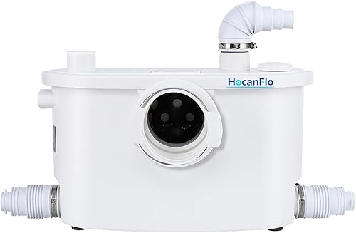 Bomba maceradora de 500 W con cuchillas impulsoras, bomba de alcantarillado, 3 conexiones para baño, fregadero, sótano, eliminación de agua,