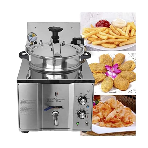   16L-High-Pressure-Fried-Chicken-Machine-110V-Chicken-Pressure-Fryer-Counter-Top-Electric-Deep-Fryer-With-Thermostat-Food-Oven-Fryer-Fried-Delicacies-Stainless-Steel-3000W