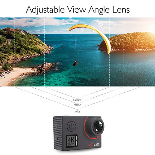 Image of AKASO V50 Elite 4K60fps Touch Screen WiFi Action Camera Voice Control EIS 131 feet Waterproof Camera 8X Zoom Remote Control (with 64GB MicroSD Card)