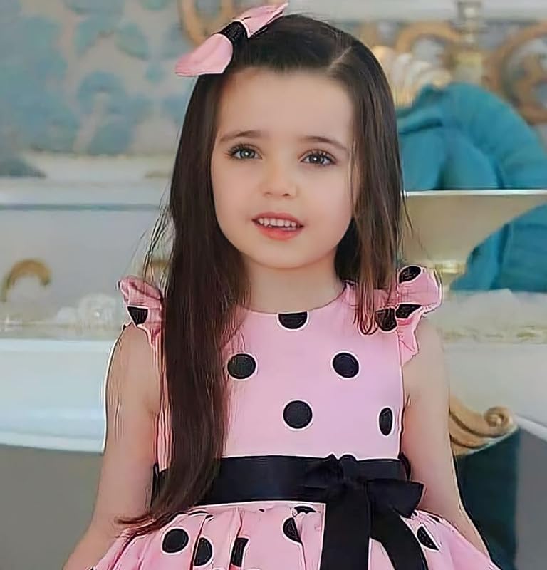 Image of Niren Enterprise Multipatteren Baby Girl's Knee Length Frocks with Digital Prints
