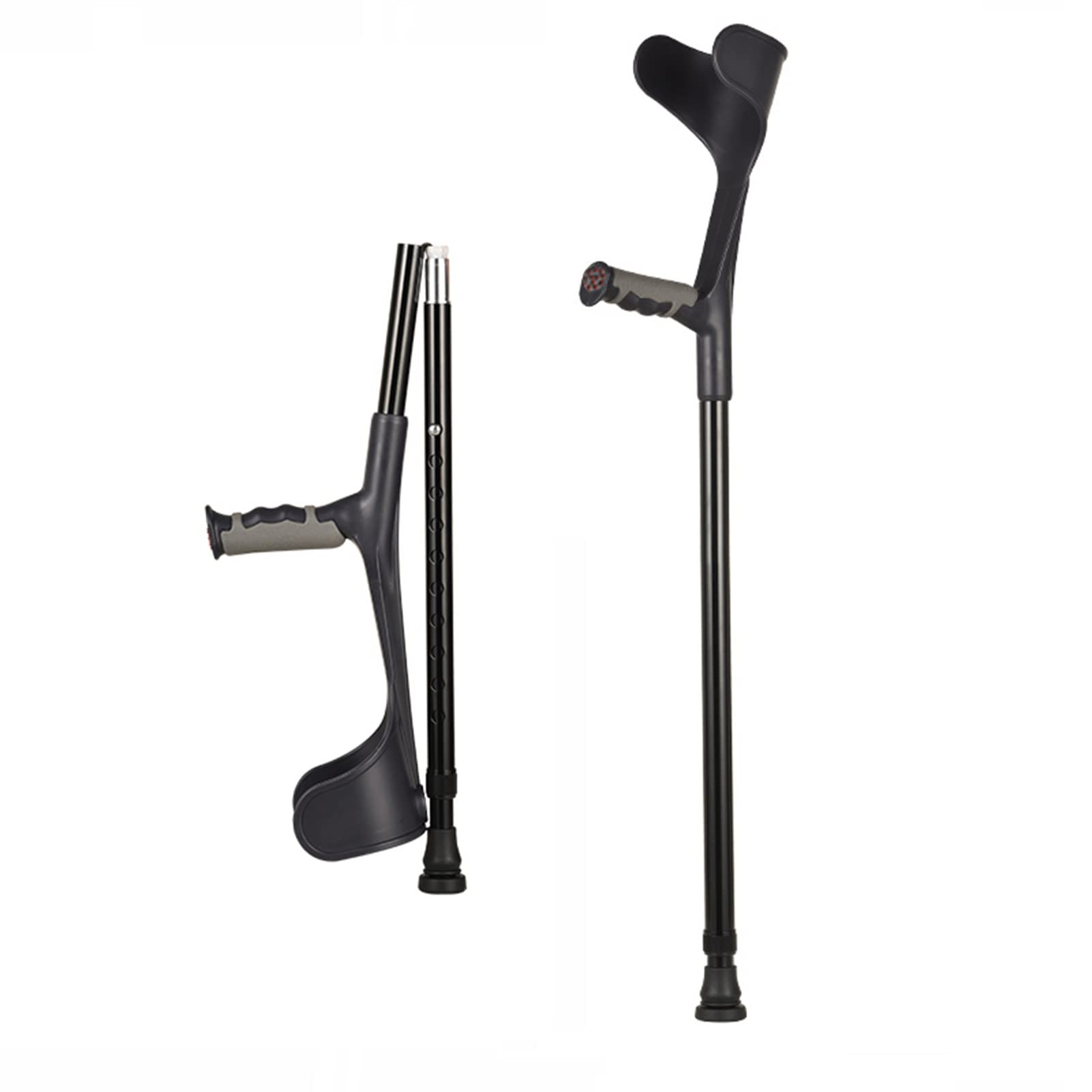 Muletas de Antebrazo Plegables para Adultos, Bastones Ligeros y Ajustables, Diseño Ergonómico con Tapa de Pie Antideslizante, Adecuadas para Una Altura de 140~185cm (Size : 1 Count)