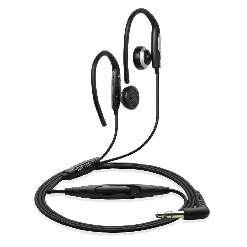 Sennheiser OMX 180 Earhook Sports Headphone with Flexible and Volume