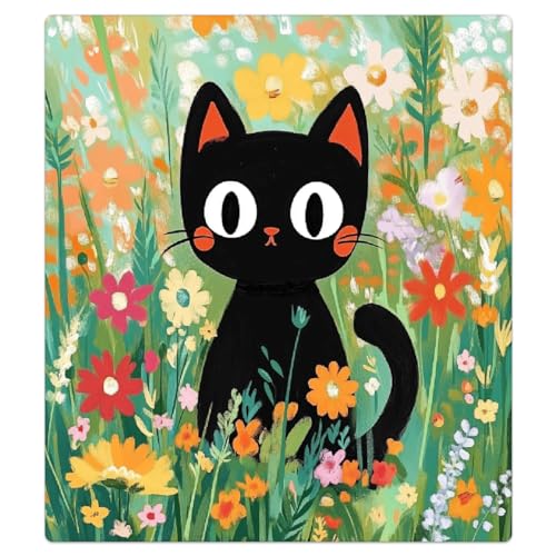 Funda magnética para lavavajillas gato negro panel protector 53x66 cm 6