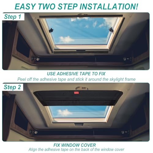 Dachfenster Abdeckung Wohnmobil, Faltbar Wohnwagen Dachfenster Abdeckung RV Fenster Abdeckung für RV, Wohnwagen, Campingbusse