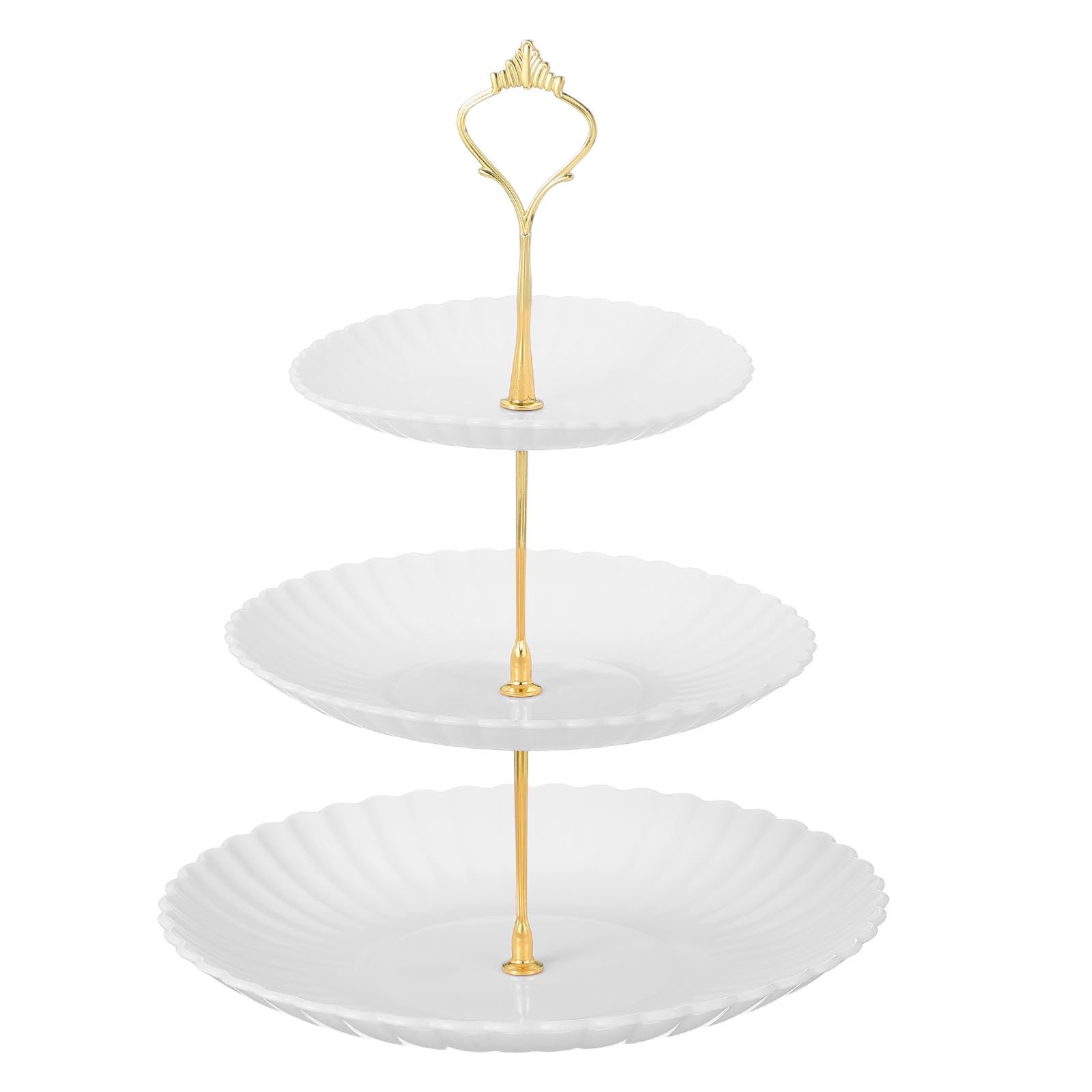 Présentoir à cupcakes et plateau de service rond à étages pour fête