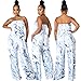 LightlyKiss Women's Summer Sexy Sleeveless Jumpsuit Fashion Open Back Jumpsuits Elegant Wide Leg Pants Rompers Blue.