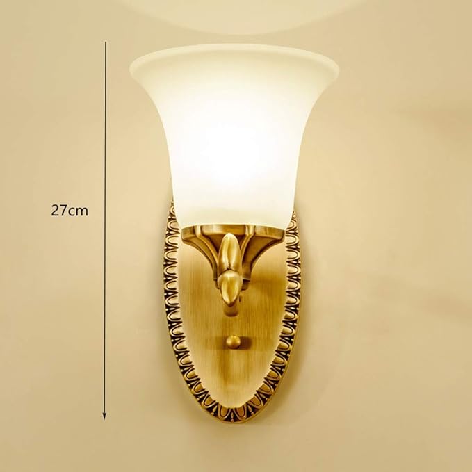 CRODY CRODY Enkele Kop Koperen Wandlamp Slaapkamer Bedkamer Bedacht Lamp Woonkamer Tv Muur Eenvoudige Led Wandlamp photo 2