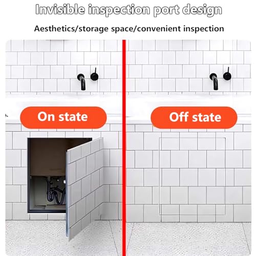 Edelstahl-Zugangsplatte, bündig montiertes Design für einfachen Zugang zu Sanitärinstallationen, platzsparende Lösung für den privaten und gewerblichen Gebrauch, langlebige und stilvolle Oberfläche
