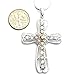 SoulBreezeCollection Clear Aurora Borealis Christian Cross Necklace Pendant Charm Snake Chain Fashion Jewelry