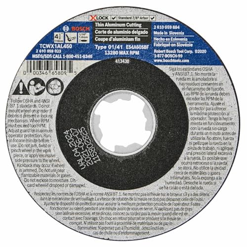 Meules abrasives BOSCH X-Lock 115mm grain 46 pour coupe de métal de haute précision