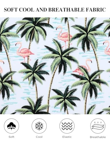 Image of Noomelfish Girls Tie Front Hawaiian Shirt Summer Floral Tropic Short Sleeve Button Down Tops (5-14 Years)