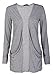 Crazy Girls Womens Boyfriend Pocket Cardigan Jersey Shrug (S/M-US6/8, Light Grey)