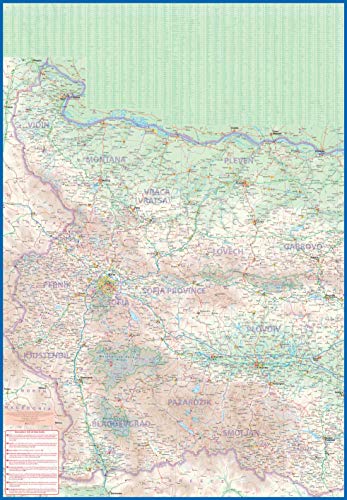 Bulgaria Railway & Road Travel Reference Map 1 : 390 000 #TOP2