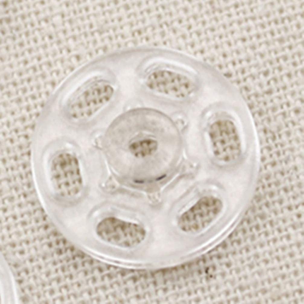Broches de botón a presión SujetadorSuministros de costura, broches for coser, 1000 piezas de sujetadores a presión de plástico Botones de presión invisibles Botones for costura artesanal Blanco 15 mm