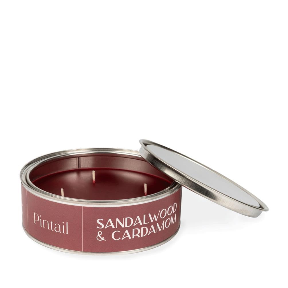 Pintail Candles Large 3 Wick Scented Candle Tin - Sandalwood & Cardamom