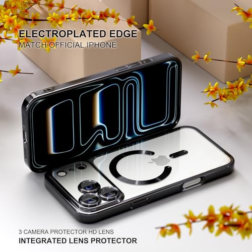 Image of Misea Magnetic for iPhone 17 Pro Case Compatible with MagSafe Black