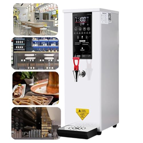 8l Electric Catering Urn, Instant Hot Water Boiler Dispenser with Drip Tray, Quick Boil Water + with Keep Warm/Thermostat Function, Temperature Adjustable (40-100°C),White