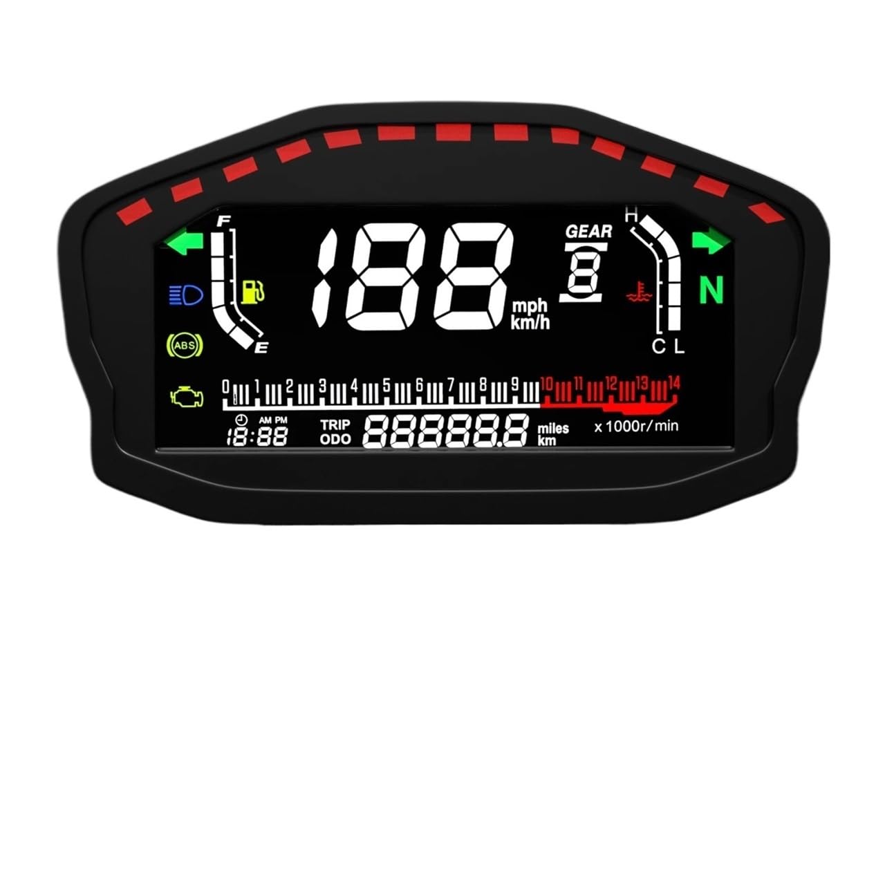Contachilometri Universale Per Motociclette RPM Tachimetro GPS Contachilometri Digitale Iniezione Carburatore Strumento Viaggio Tachimetro Digitale